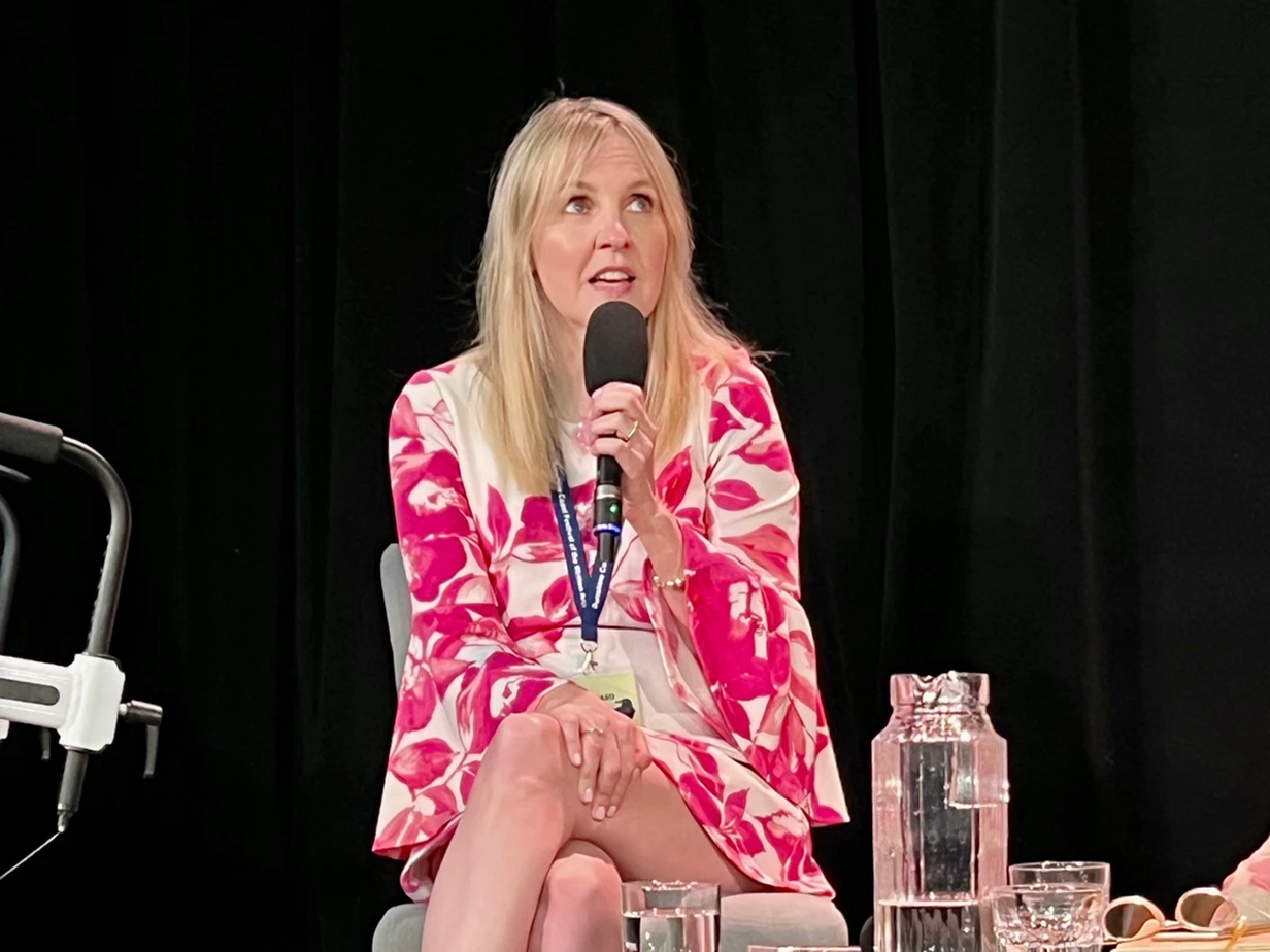 Ardra at her book tour reading at the Sunshine Coast Festival in Seychelt, BC.